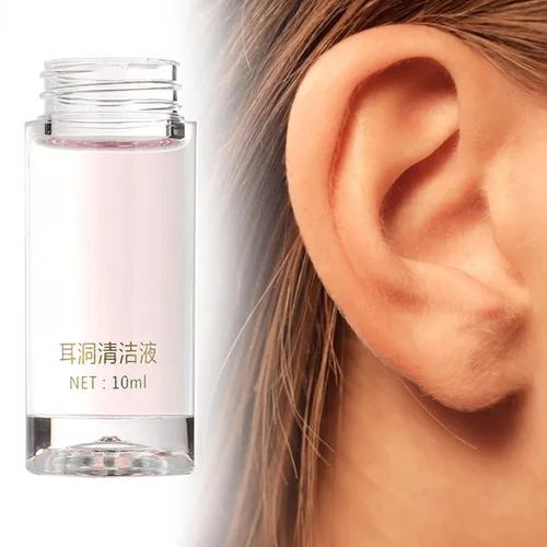 Vista 8 de Solución de limpieza de oídos perforada de 0.3 fl oz, limpiador de oídos, línea de limpieza de agujeros de oído, juego de hilo dental para cuidado
