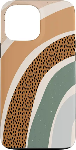 Vista 24 de Boho Burnt Orange Half Rainbow with Dotted Pattern Arches Case for iPhone 17