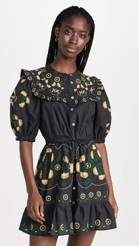Vista 2 de Sea Vestido de manga abombada con estampado Perle para mujer