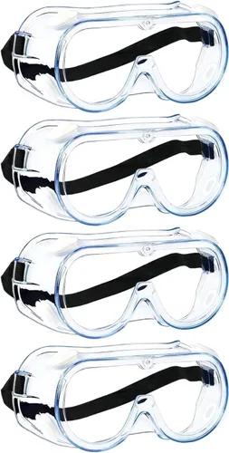 Vista 9 de KeeboMed Gafas de seguridad contra salpicaduras químicas/impactos, suaves, ajustables, 1 paquete