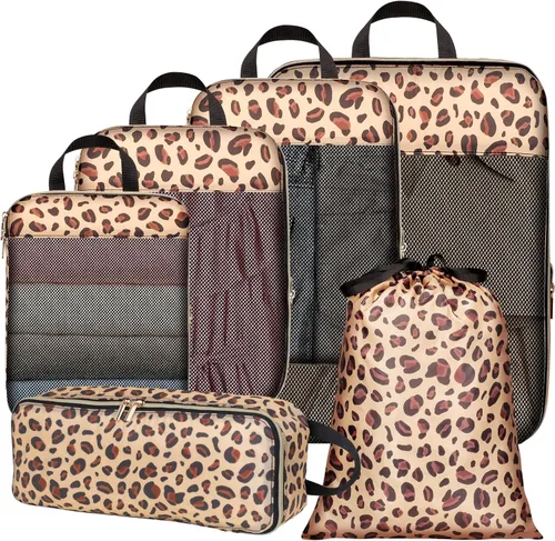 Vista 41 de Cambond - Cubos de compresión para viajes de mujer - Bolsas de viaje expandibles, organizadores de equipaje, esenciales de viaje, cubos de 01 Sandía