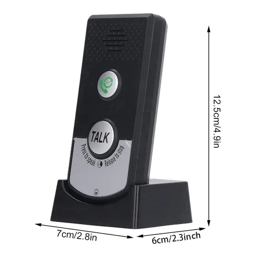 Vista 4 de Intercomunicador de voz de 2 vías Super largo alcance inalámbrico timbre timbre unidad con intercomunicador, impermeable, rango de 3,280.8 ft
