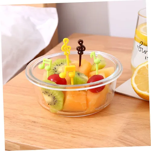 Vista 6 de Tenedores de fruta de notas grandes, tenedores de cóctel, aperitivos, tenedores de fiesta, tenedores para tartas, tenedores pequeños, tenedores