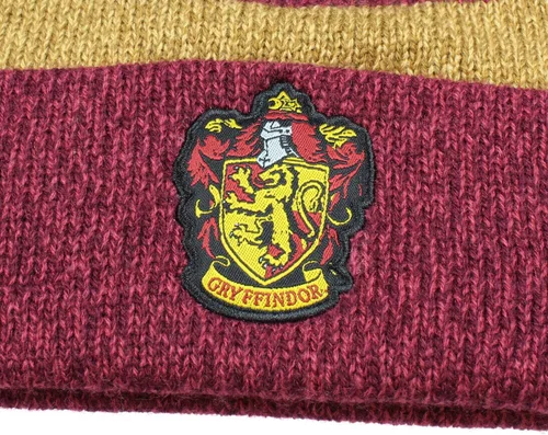 Vista 5 de Harry Potter Hogwarts Houses - Juego de bufanda de punto y gorro con pompón Gryffindor