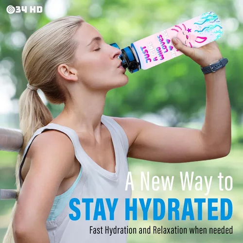 Vista 6 de 34HD Axolotl - Botella de agua de 32 onzas, bonita botella motivacional para mujer, botella de gimnasio con marcador de tiempo, regalo