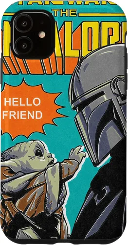 Vista 8 de Funda para iPhone 14 Pro Max Star Wars The Mandalorian Mando y el Niño