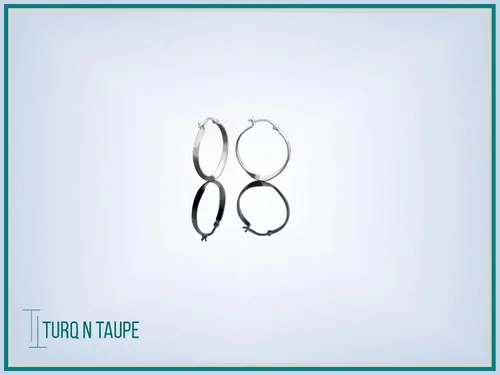 Vista 3 de TURQ N TAUPE 925 Sterling Silver Italian Design Twisted Flat Strip Hoop Earrings for Women & Girls - Lightweight Perfect for Everyday Wear & Gifting