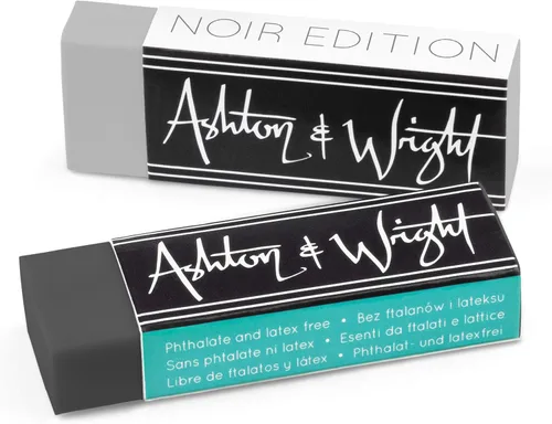 Vista 4 de Ashton and Wright - Borrador clásico - Goma de plástico sin látex (paquete de 20, tonos grises)