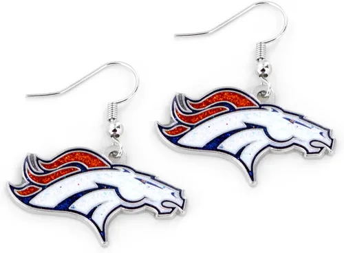 Vista 16 de aminco NFL - Aretes deslumbrantes con purpurina para mujer