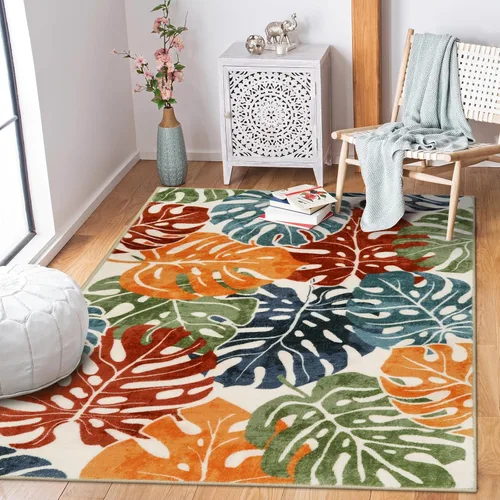 Vista 10 de Wonnitar Leaf - Alfombra de cocina de 2x3 pies, alfombra azul pequeña para baño, alfombra decorativa lavable para mesita de noche, planta