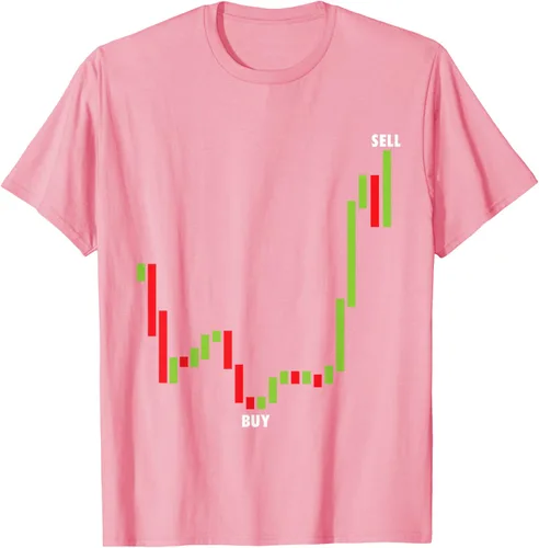 Vista 54 de Funny Day Trading Comprar Baja Venta Alta Stock Trading Camiseta Negro