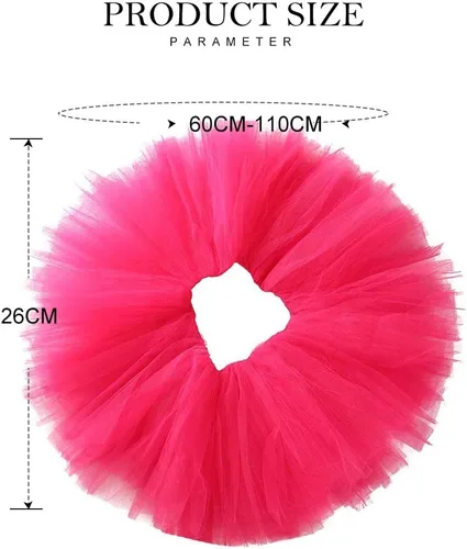 Vista 47 de REETAN Falda tutú de ballet de 6 capas de tul corto tutús para mujer