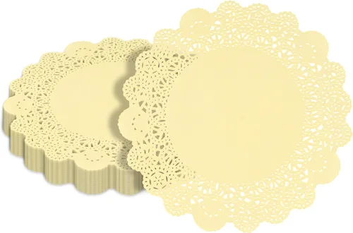 Vista 11 de Restaurantware Pastry Tek Blondas de Encaje de 4 x 4 Pulgadas 100 Vajilla Decorativa - Blondas de Mesa Desechables Redondas de Papel Negro