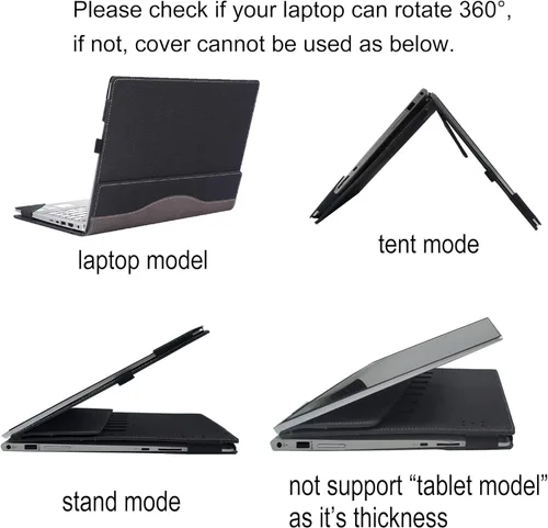 Vista 4 de Funda para portátil HP Envy X360 15-fe 15t-fe 15t-fe 15.6" 2 en 1 y Envy X360 15-fh 15z-fh [Do Check Model] Funda para computadora portátil Funda