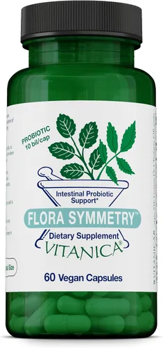 Vista 8 de Vitanica Flora Symmetry - Suplemento probiótico no perecedero, probióticos formulados por médicos para adultos, hombres y mujeres, con acidófilos