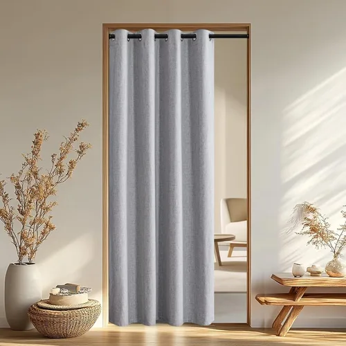 Vista 8 de IGEMAEVE Juego de 2 paneles de cortinas beige de 84 pulgadas de largo, cortinas filtrantes de luz para sala de estar de 84 pulgadas de largo