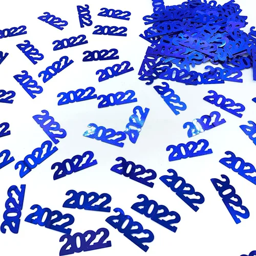 Vista 8 de Confeti Año 2022 Negro - Paquete al por menor #7220 QS0