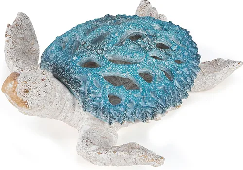 Vista 2 de VVGIFTS Decoración del Océano Tortuga Marina Arrecife de Coral Escultura para Hogar Oficina Decoración de Playa Costal para Mesa Estanteria