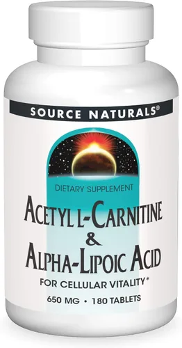 Vista 5 de Source Naturals Acetil L-carnitina y ácido alfa-lipoico 650mg - 60 Tabletas