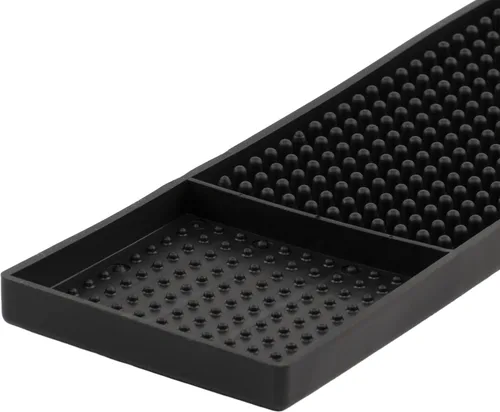 Vista 2 de Winco Tapete de barra de 27 pulgadas x 3.25 pulgadas, negro, mediano
