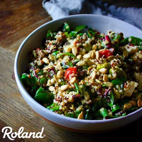 Vista 7 de Roland Foods Quinua orgánica tricolor, prelavada, totalmente natural, sin gluten, 12 onzas