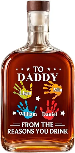 Vista 10 de Juego de decantadores de whisky personalizados para hombres, para el hogar, bar, decantadores de licor personalizados, caja de madera, vasos