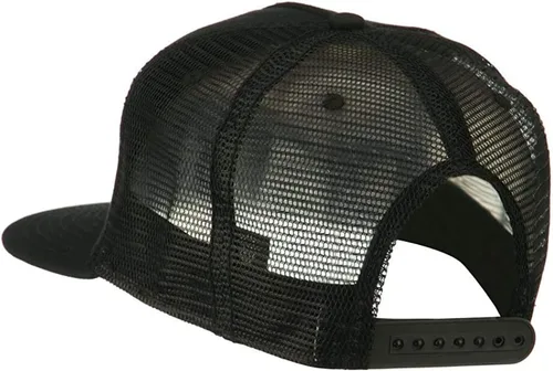 Vista 2 de Ashen Fane Gorra Snapback de malla con visera plana de 5 paneles