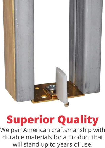 Vista 2 de Johnson Hardware 2041PLBG Guía de puerta de bolsillo oculto