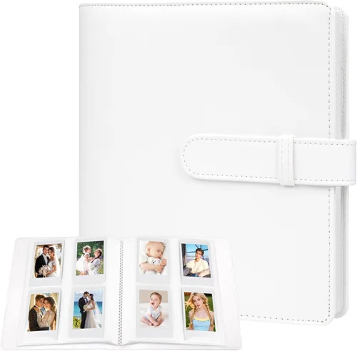 Vista 15 de Álbum de fotos de 320 bolsillos para fotos Polaroid de 2 x 3 pulgadas y Fujifilm Instax Mini, funda de piel sintética con caja de regalo premium