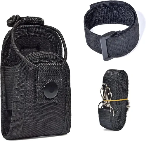 Vista 2 de Funda universal para radio, funda de nailon, accesorios con correa para el brazo y correa para el hombro para Baofeng UV5R Midland Motorola