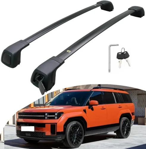 Vista 8 de Barras transversales de aluminio para maletero para Audi Q3 2019-2025, riel de techo, portaequipajes con cerradura