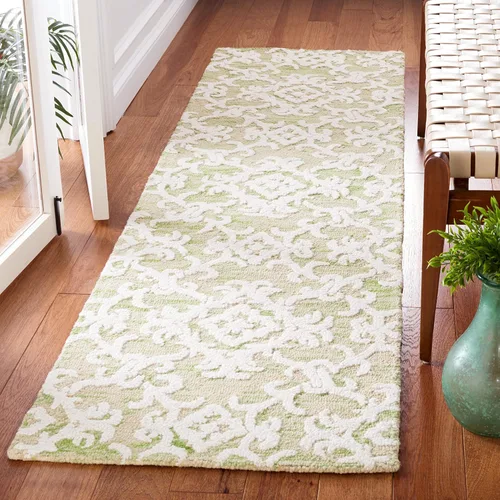 Vista 30 de SAFAVIEH Blossom Collection BLM104A - Alfombra decorativa de lana de alta calidad, hecha a mano, 2 x 3 pies, color gris/marfil