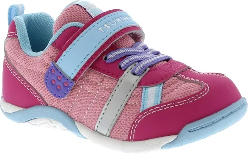 Vista 4 de TSUKIHOSHI 1521 Kaz - Zapatilla de deporte infantil lavable a máquina con caja de punta ancha y suela antideslizante para niños pequeños de 1 a 8