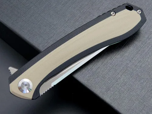 Vista 5 de Eafengrow EF947 EDC D2 Cuchillo plegable, carpeta de rodamiento de bolas con asa G10 con forro de bloqueo, cuchillo aleta EDC con bolsillo, camping