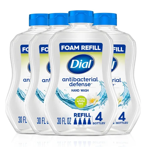 Vista 14 de Dial Antibacterial Defense - Jabón de manos espumoso + aloe, aroma de pera fresca, repuesto de jabón de manos de 30 onzas líquidas (paquete de 4)