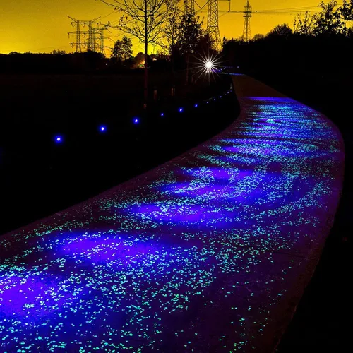 Vista 5 de plplaaoo Piedras luminosas para exteriores, piedras de jardín, rocas brillantes en la oscuridad, piedras luminosas que brillan para jardín