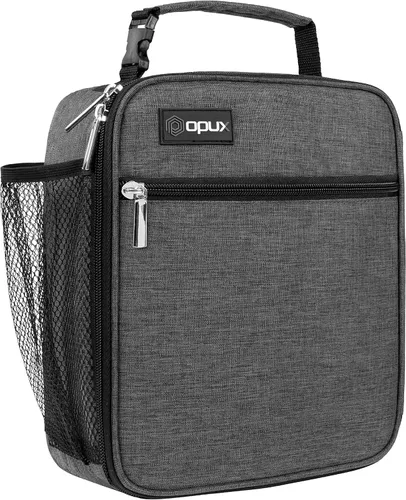 Vista 12 de opux - Lonchera aislada para niños y adultos, bolsa de almuerzo a prueba de fugas para niños, niñas, hombres y mujeres, lonchera reutilizable y Negro