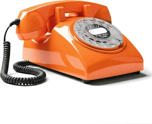 Vista 13 de Opis 60s Cable: Teléfono rotativo/Teléfono vintage/Teléfono retro/Teléfono antiguo/Teléfono fijo retro/Teléfono vintage/Teléfono analógico