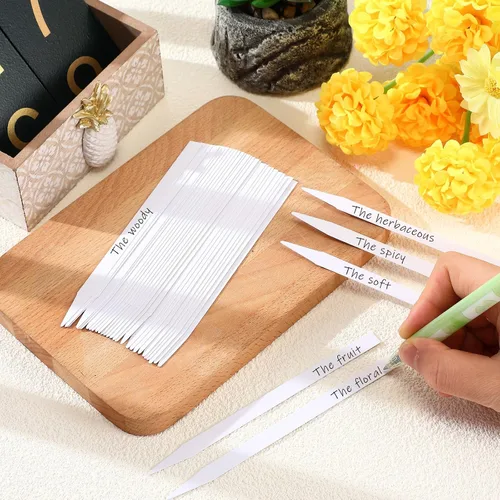 Vista 3 de Konohan - 1000 tiras de prueba de perfume, estrechas, color blanco Disposable Paper for Essential Oils Aroma Testing, Perfume Tester Blotters