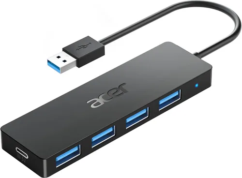 Vista 11 de Acer Hub USB 4 Puertos, Hub USB 3.0 Múltiple, Divisor USBA para Laptop con Puerto de Alimentación Tipo C, Extensor para Laptop de Puerto A, PC