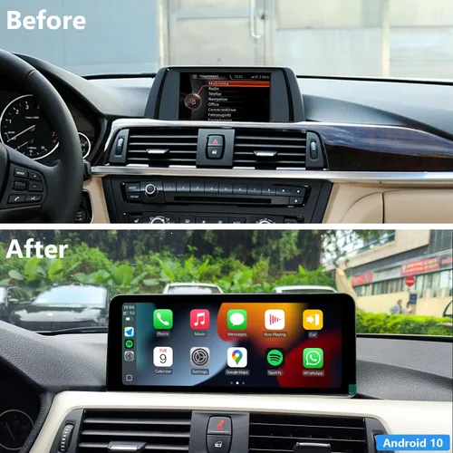 Vista 2 de PEMP F30 Pantalla Android 1920x720 HD, Qualcomm 8 núcleos 4+64GB CarPlay Android Auto Utilice el Bluetooth OEM para obtener el sonido, para BMW F30