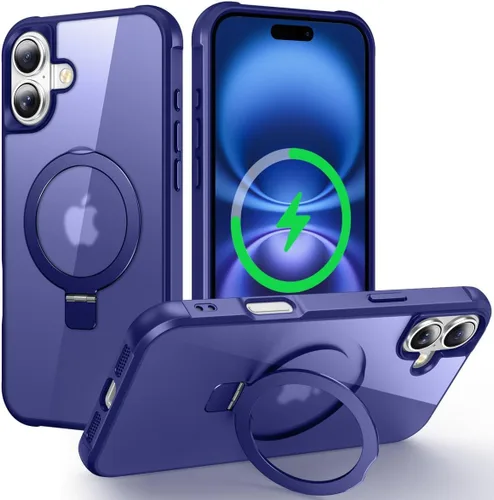 Vista 87 de CHAOFEnG - Funda compatible con iPhone 11 con soporte, color negro Fundas delgadas de grado militar para iPhone 11 con soporte de anillo