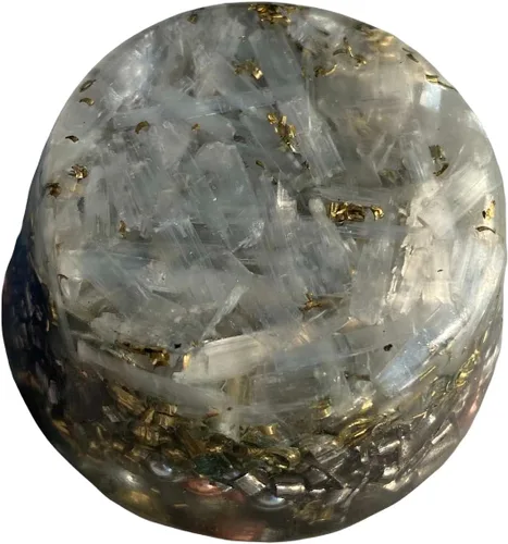 Vista 27 de Generador de orgón Buster de un solo cristal de ojo de tigre Acumulador de energía ¡Herramienta de regalo perfecta! ¡Orgonita muchos ingredientes