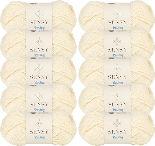Vista 59 de Sensy Roving - Ovillo de lana multicolor, 3.5 onzas, 132 yardas, calibre 5, voluminoso (otoño)