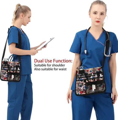 Vista 5 de Cinturón organizador médico, riñonera para enfermera, riñonera para enfermeras para el trabajo, kit práctico para la cintura para enfermeras