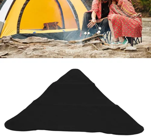 Vista 3 de Fdit Taburete de trípode plegable, portátil, plegable, triangular, para pesca, senderismo, color negro
