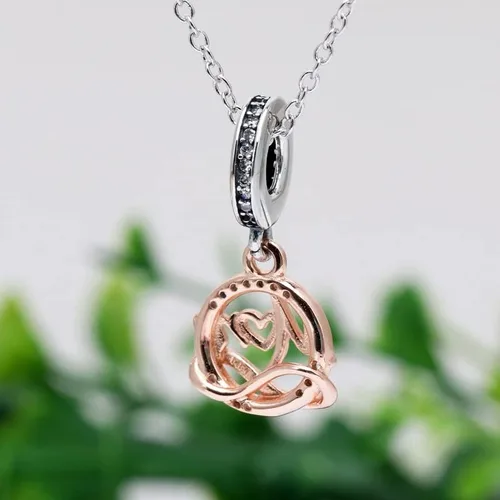 Vista 5 de Dijes de plata de ley 925 para pulseras y collares, letras familiares, colgantes de avión, cuentas de viaje, dijes de árbol familiar, regalo