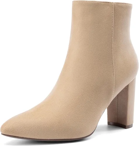 Vista 10 de DREAM PAIRS Botines de tacón grueso para mujer Negro