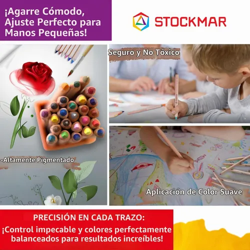 Vista 5 de STOCKMAR Lápices de colores triangulares 18 colores + 1 lápiz de grafito