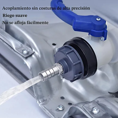 Vista 6 de Juego de 2 adaptadores DN50 IBC para válvula de mariposa para tanque de mano, adaptador de interruptor de contenedor de tanque de agua de drenaje